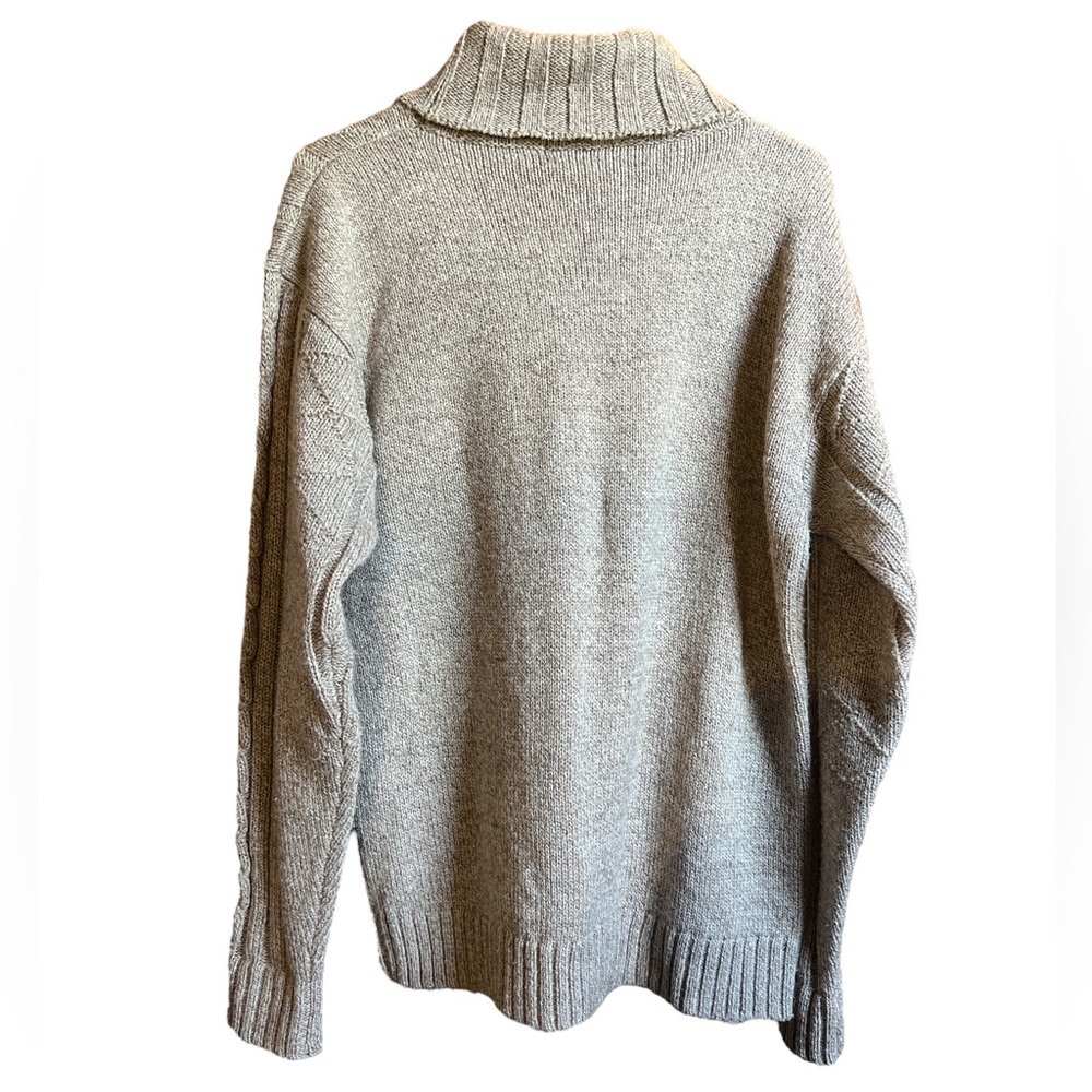 Structure Euc Tan Wool Blend Cable Knit Turtlenec… - image 3